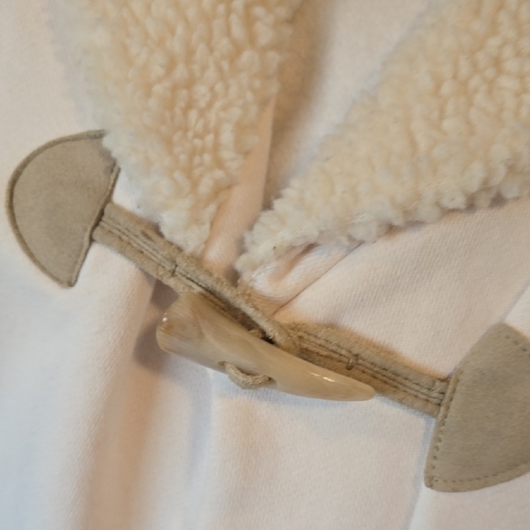 Lauren Ralph Lauren‎ LRL Y2k Sherpa Lined Toggle Jacket Cream XL Cozy Fleece - Picture 4 of 4
